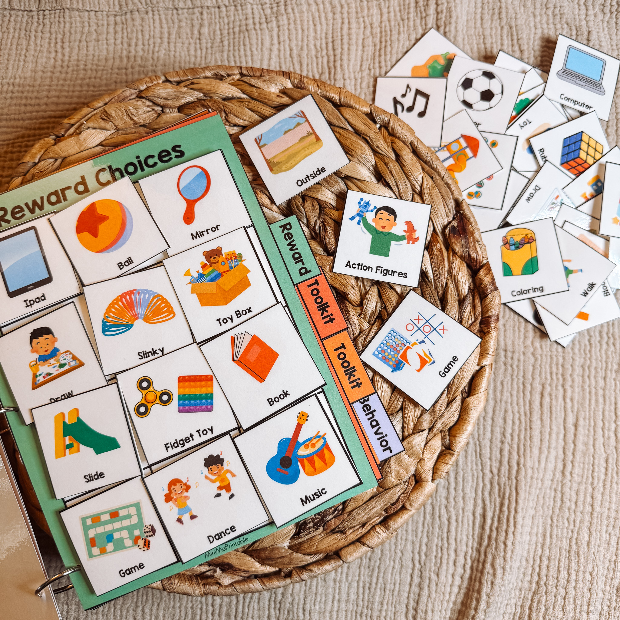Verbal and Visual Communication Book for Schedule, Reinforcement, Calming Strategies and Behavior Support