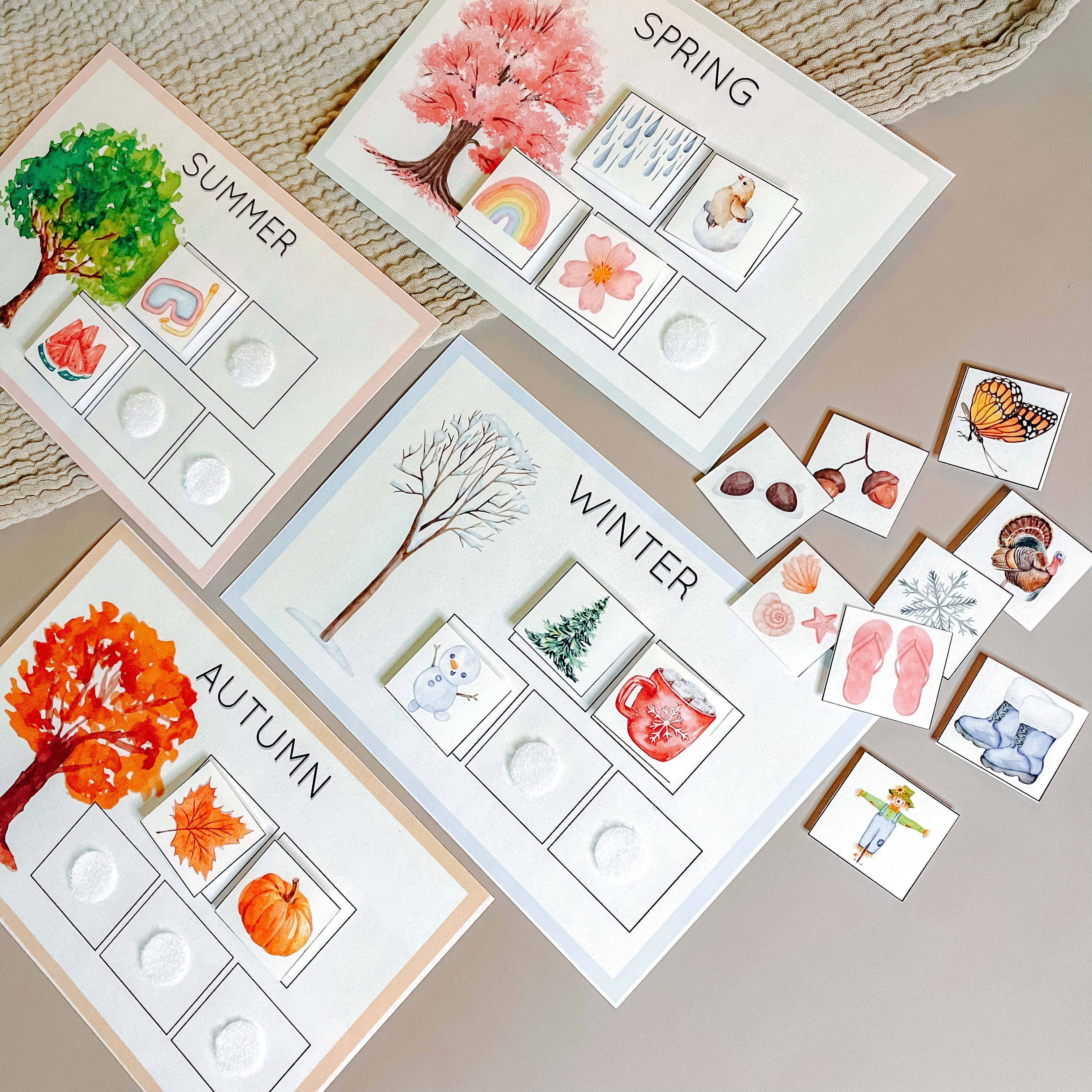Match the Season Sorting Printable