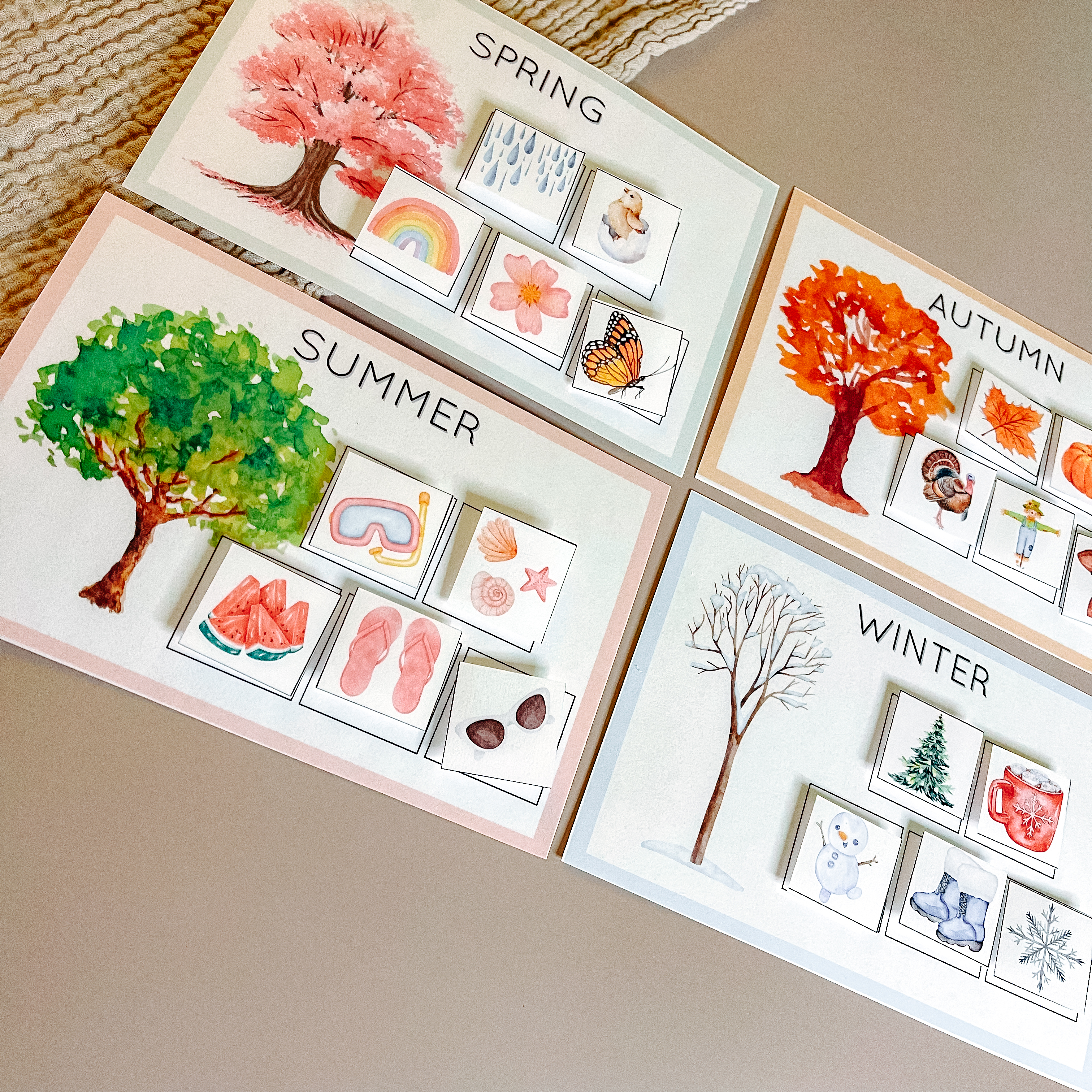 Match the Season Sorting Printable