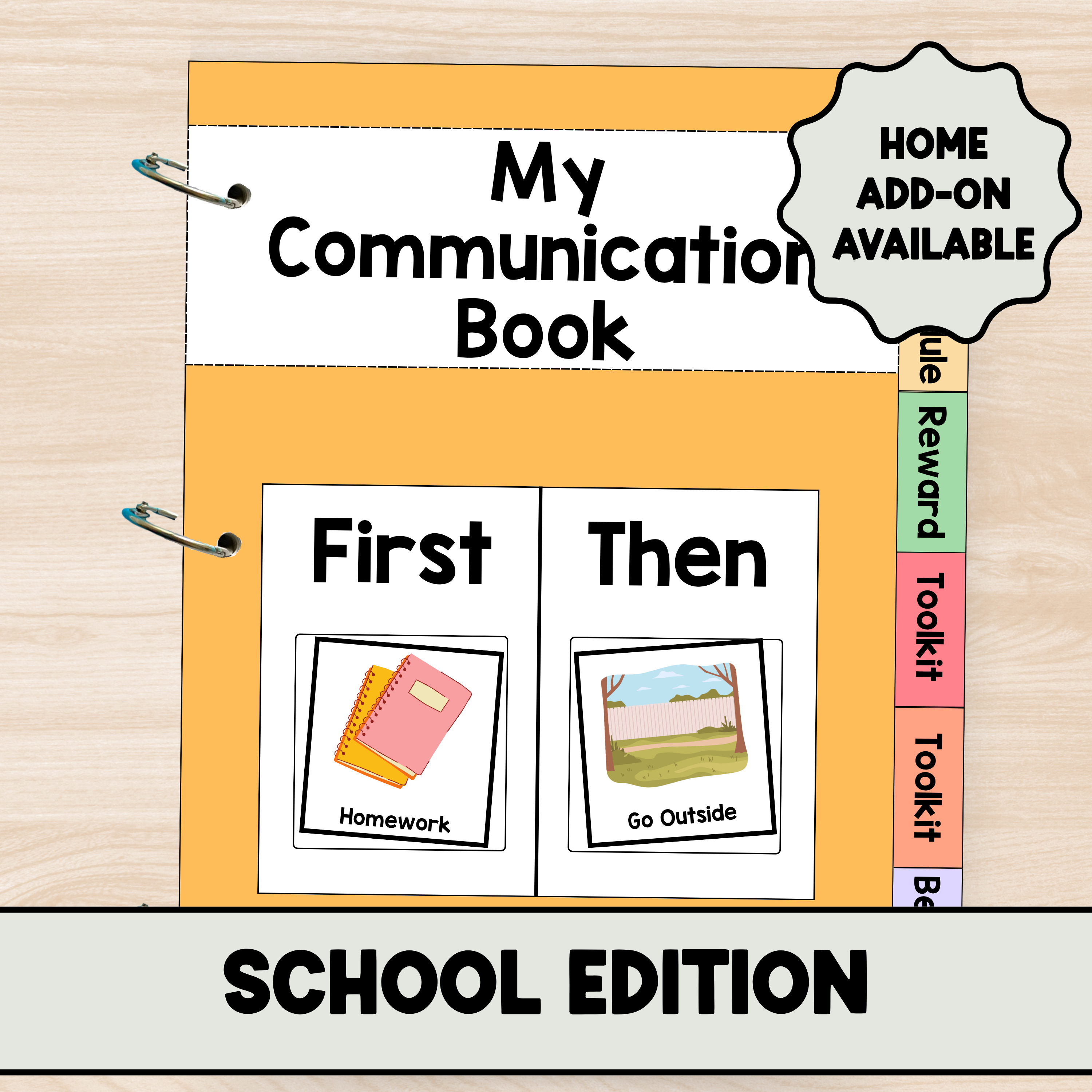 Visual Communication Book (School Edition) for Schedule, Reinforcement, Calming Strategies and Behavior Support- DIGITAL