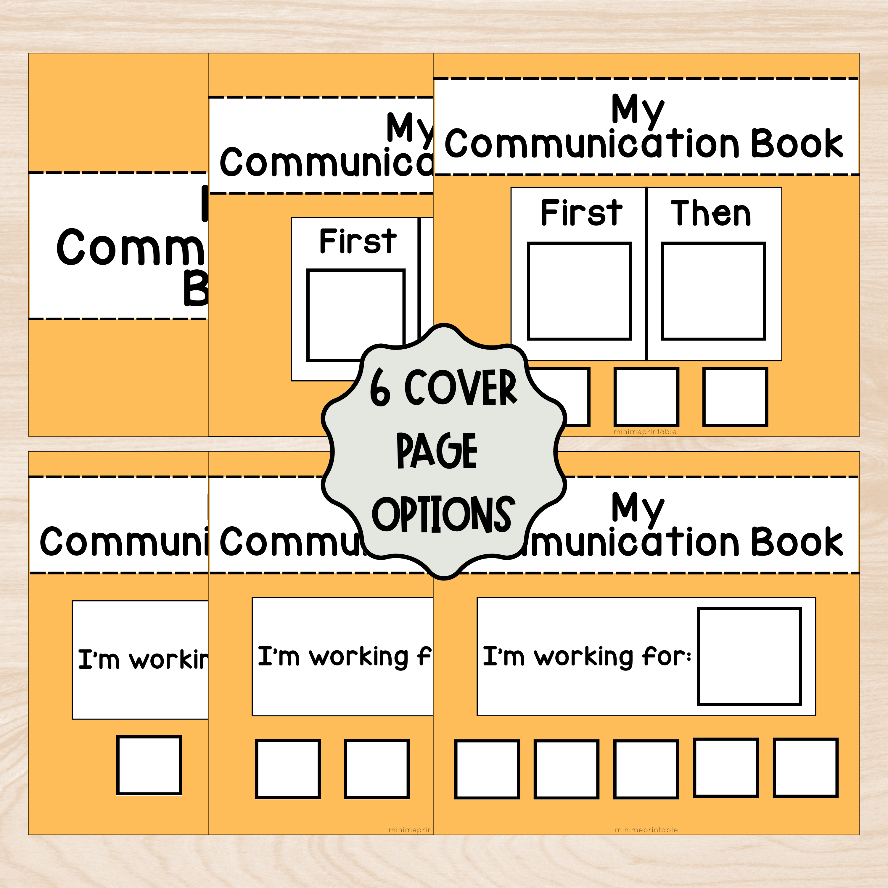 Mini Size- Visual Communication Book for Schedule, Reinforcement, Calming Strategies and Behavior Support