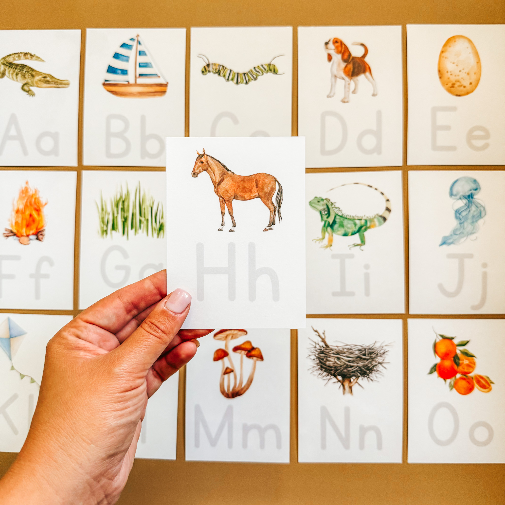 Alphabet Tracing Cards Printable – Upper & Lowercase with Pictures