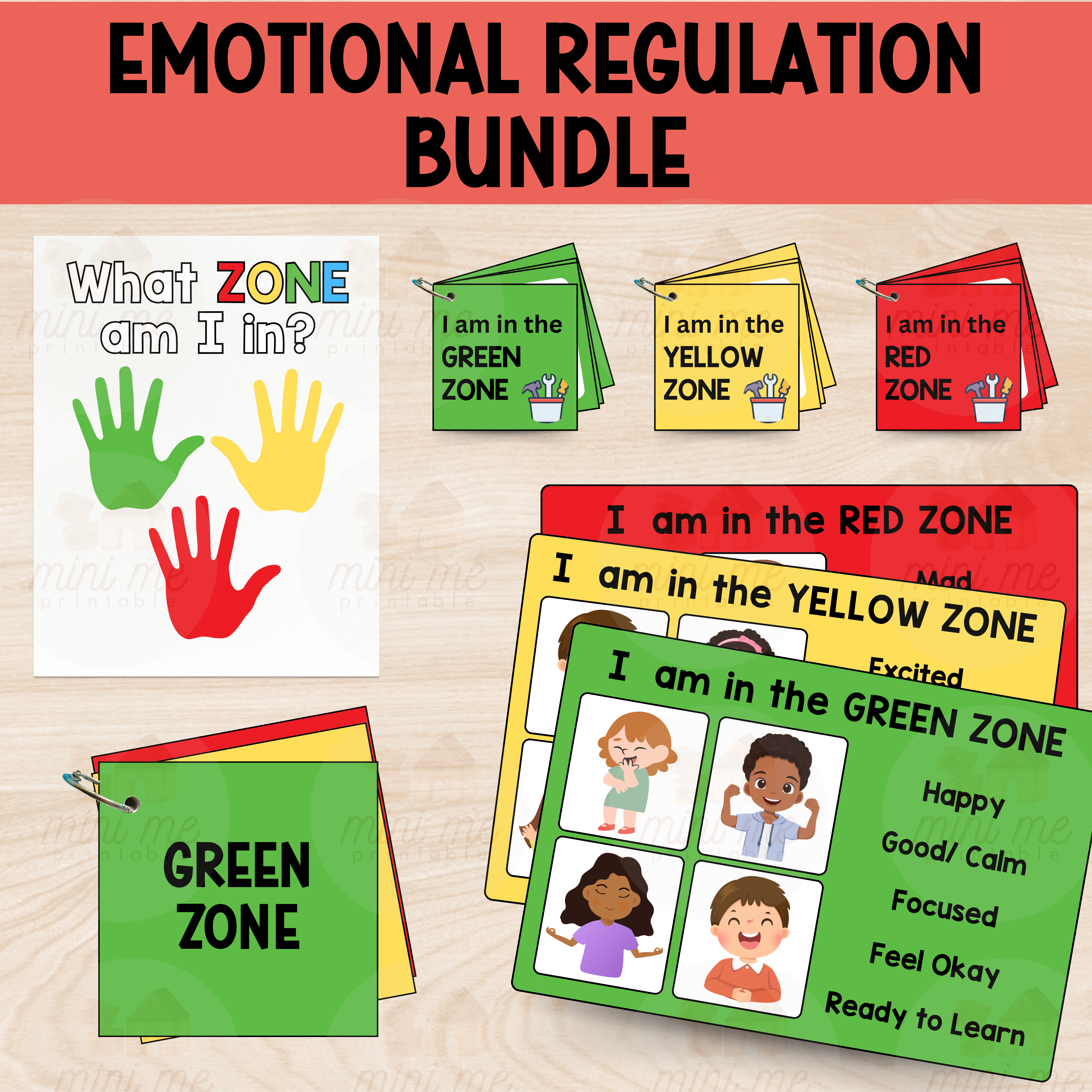 Emotion and Feeling Regulation Bundle with Calming Strategies and Behavior Cue Cards