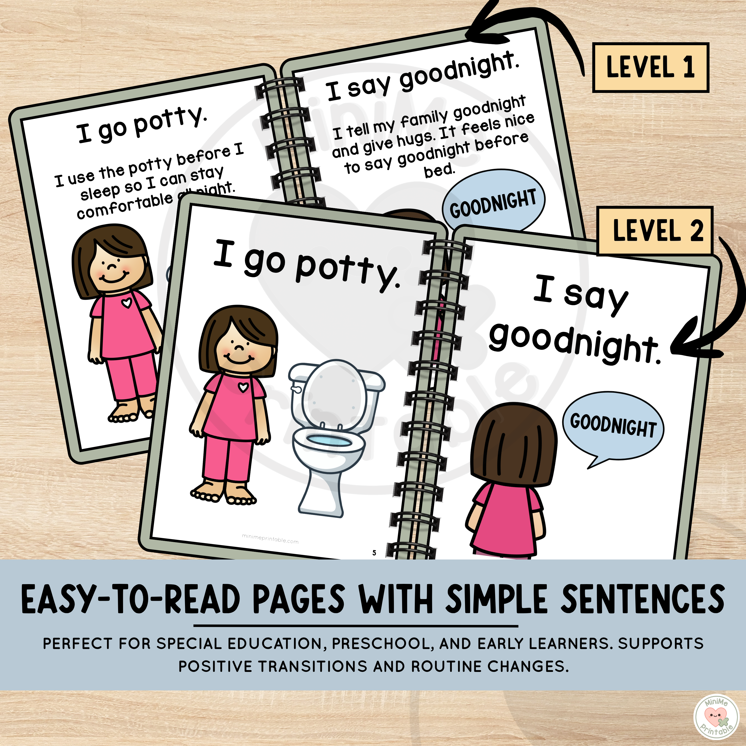 Night Routine Social Story – Special Education Printable | 10 Pages + Bonus Visual Activity Sheet