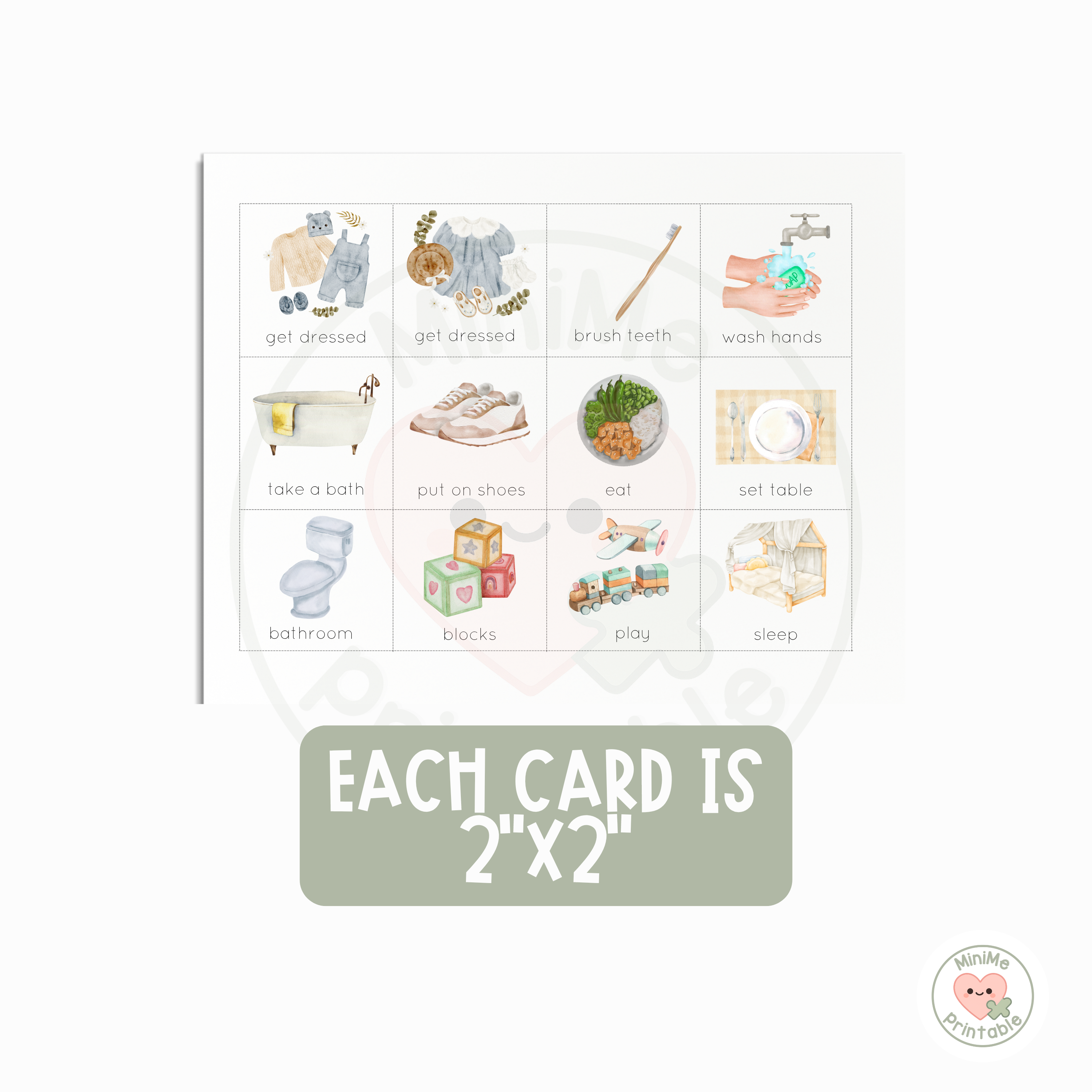 168 Daily Routine Cards for Children – Visual Schedule for Kids, Toddlers & Preschoolers