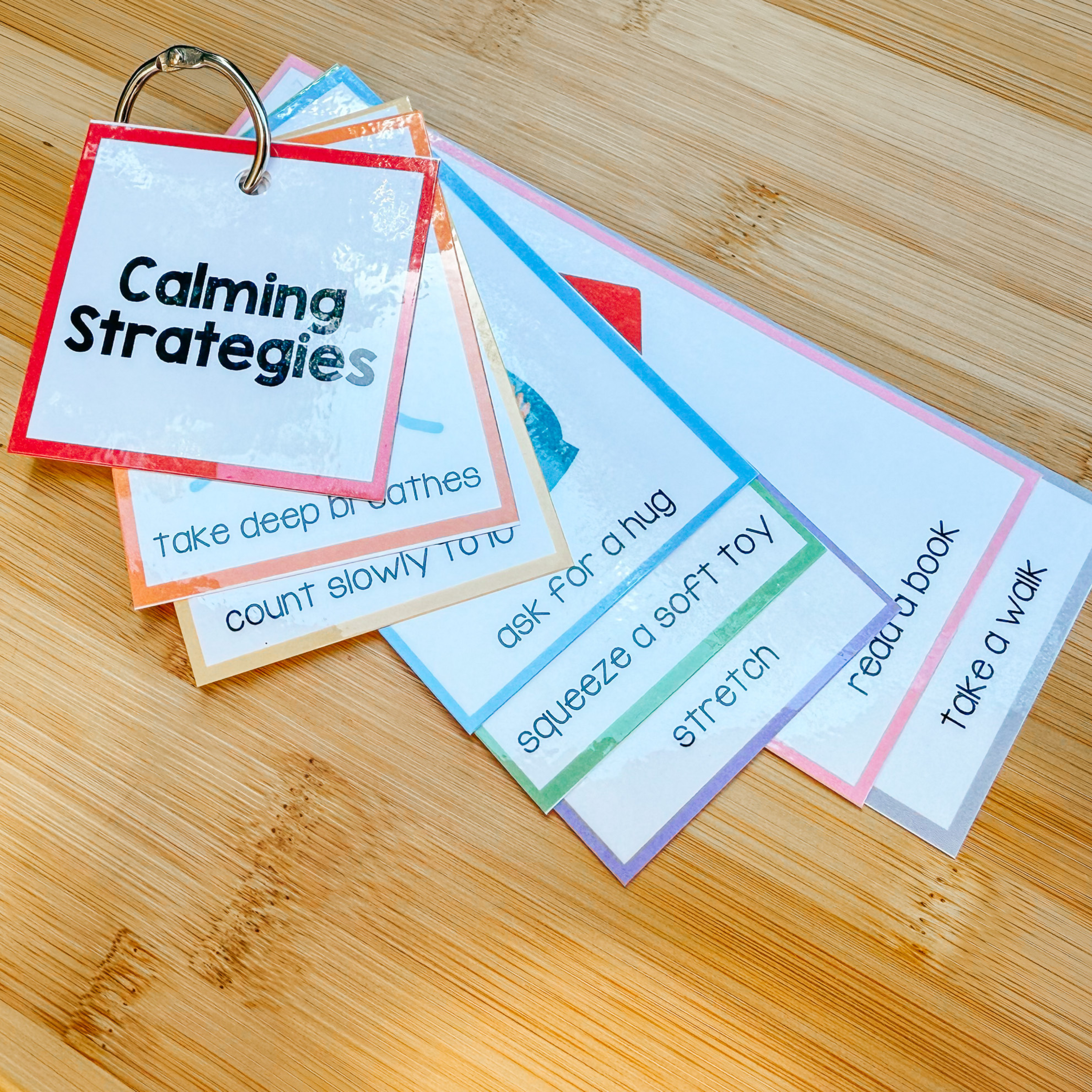 Behavior Visual Cue Cards and Calming Strategy Card Bundle I Visual Support and Behavior Management I Special Education I ASD