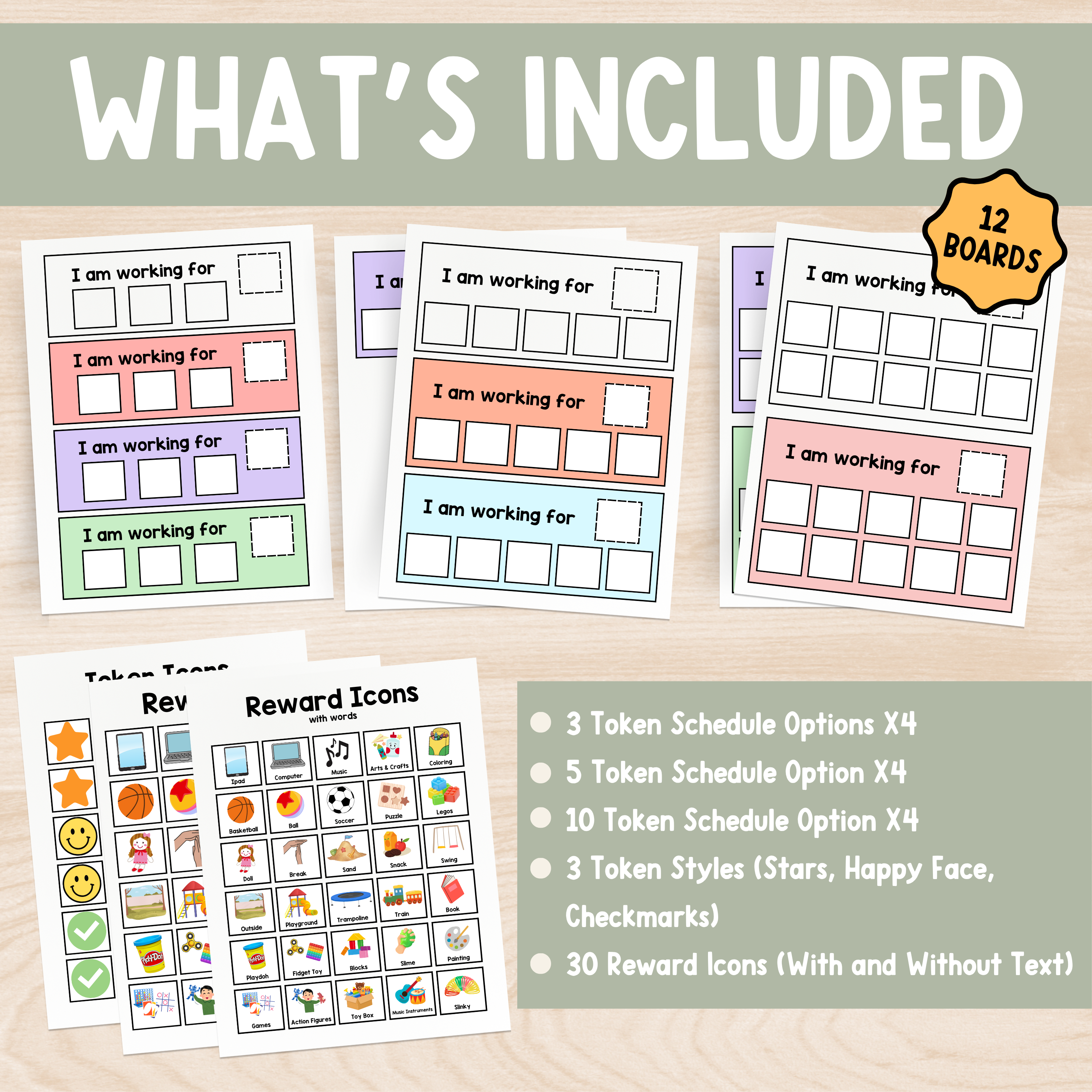 Printable Token Board System – Digital Download PDF