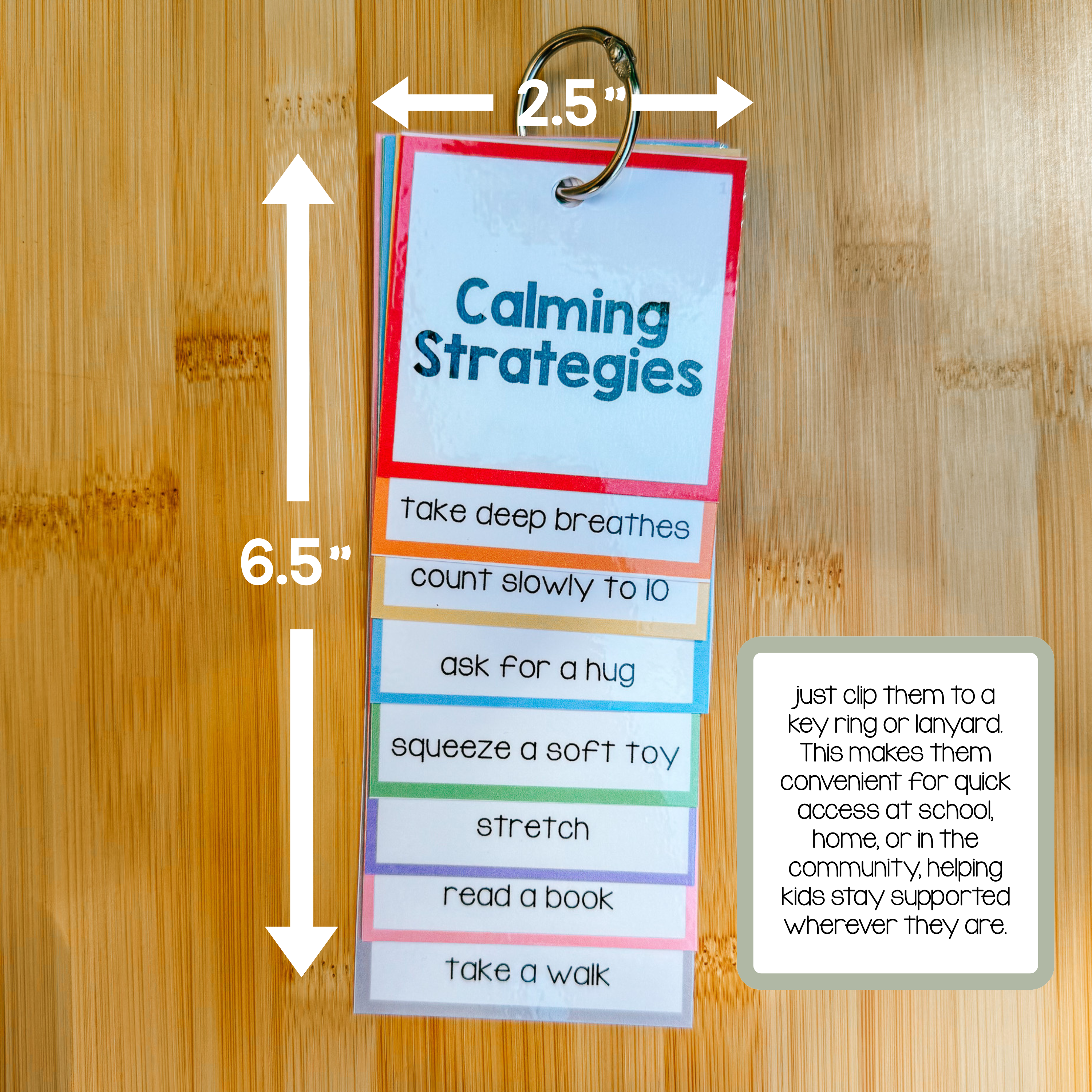 Behavior Visual Cue Cards and Calming Strategy Card Bundle- DIGITAL