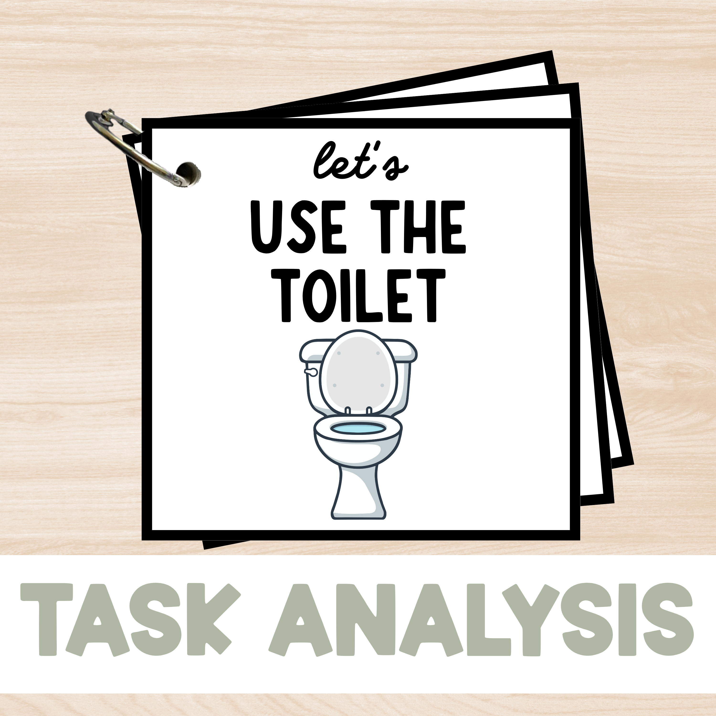 Toilet Training Task Analysis Cards – 8-Step Visual Set