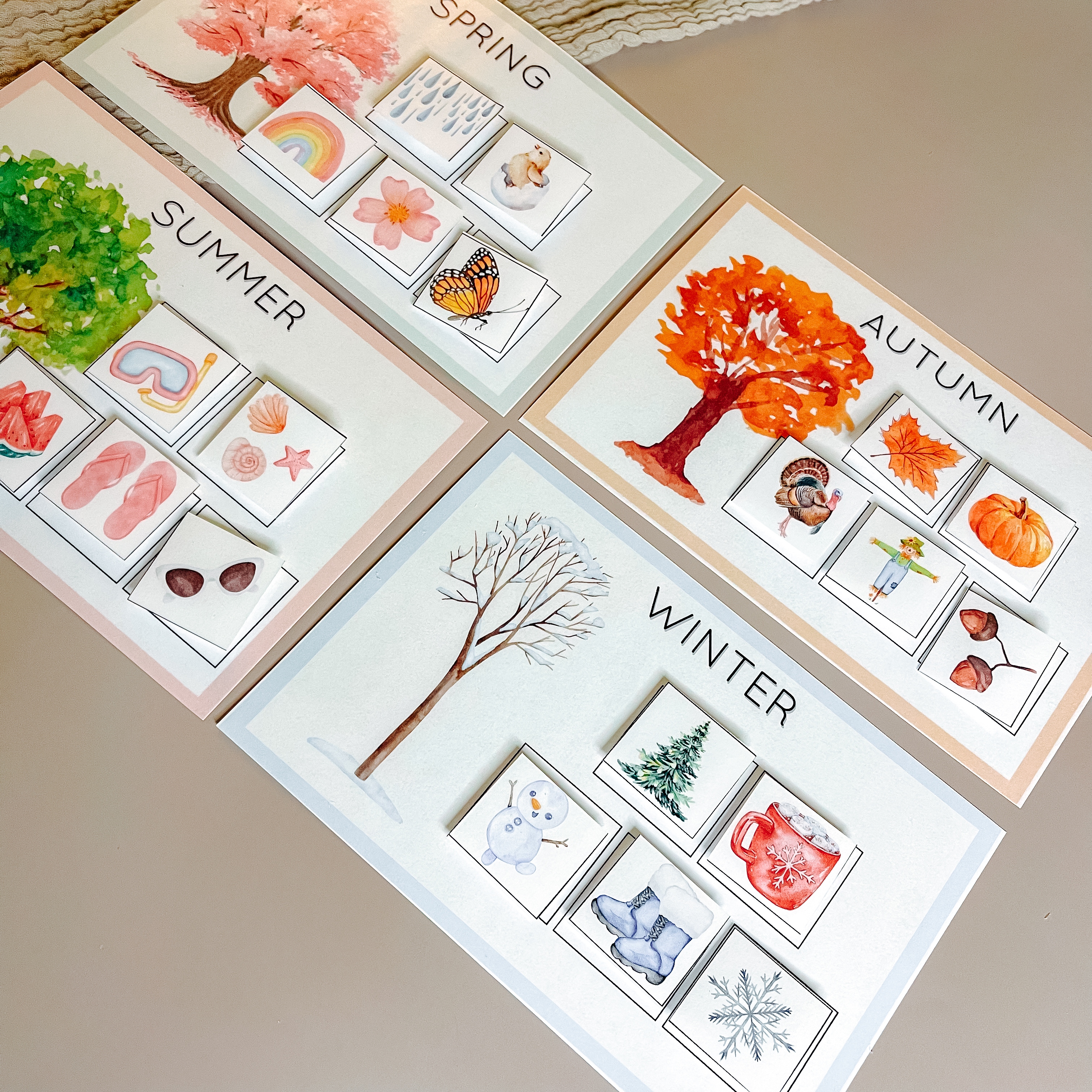 Match the Season Sorting Printable