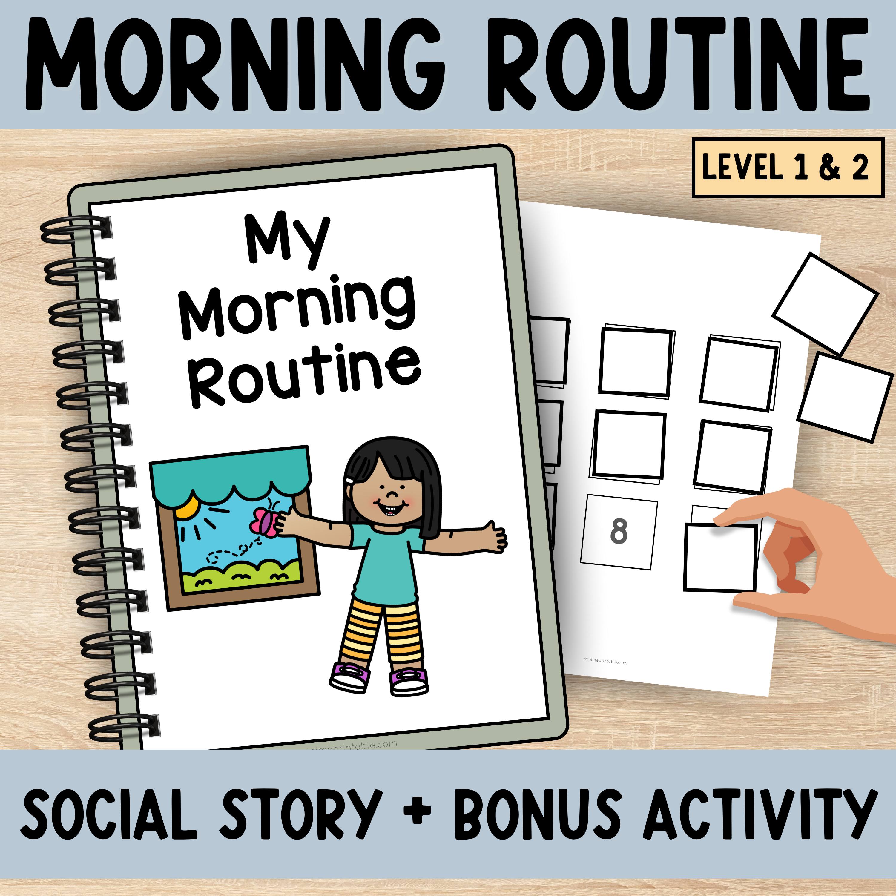 Morning Routine Social Story – Special Education Printable | 10 Pages + Bonus Visual Activity Sheet