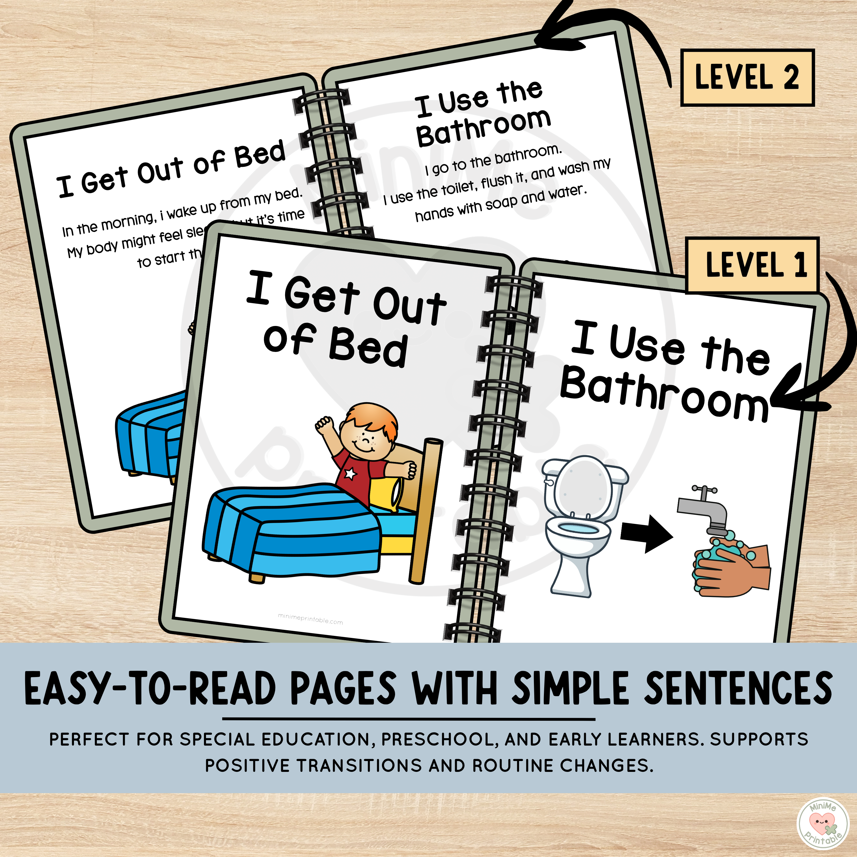 Morning Routine Social Story – Special Education Printable | 10 Pages + Bonus Visual Activity Sheet