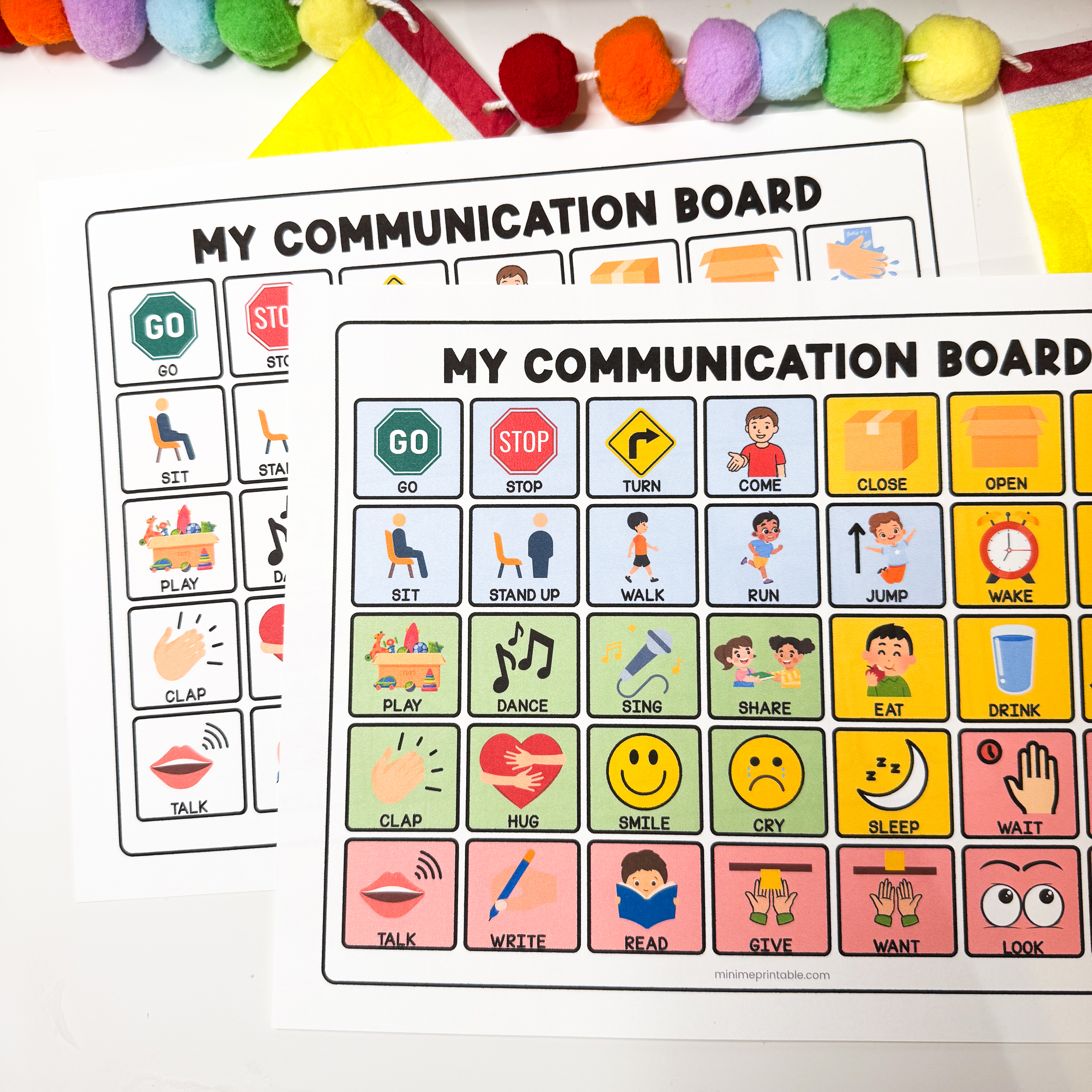My Communication Board Bundle – Action Words (35 Core Verbs)