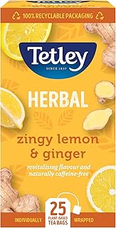 Tetley Herbal Zingy Lemon & Ginger Tea