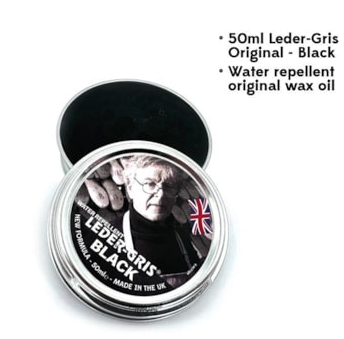 Leder-Gris Original Wax Oil - Black (50ml)