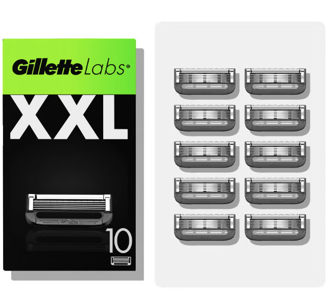 GilletteLabs XXL Razor Blade Refills, 10 Pack