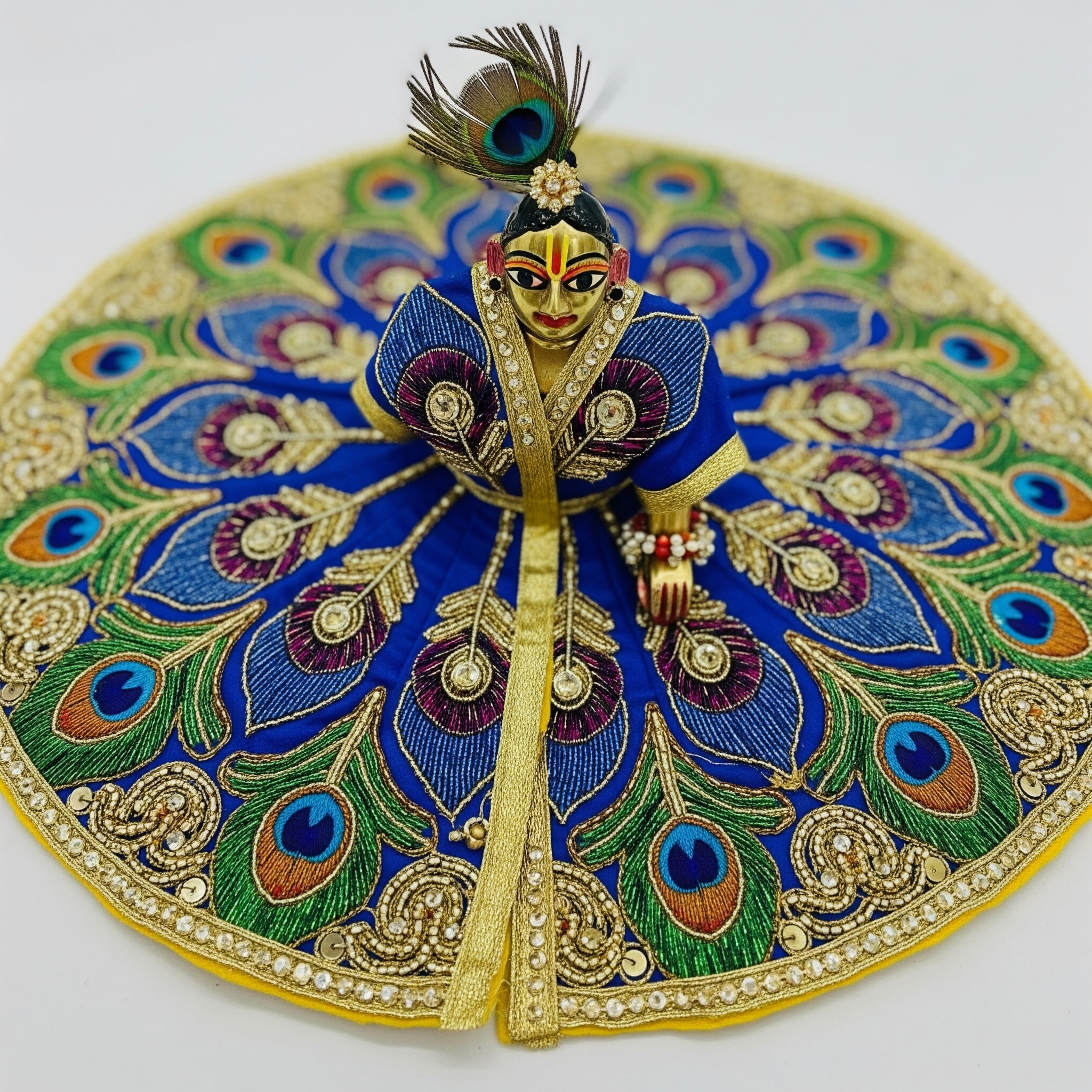 Peacock Feather Inspired Traditional Dress