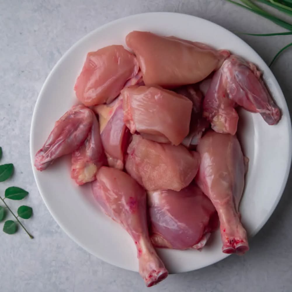 Chicken Cut Pieces – 1kg (Without Internal Parts)