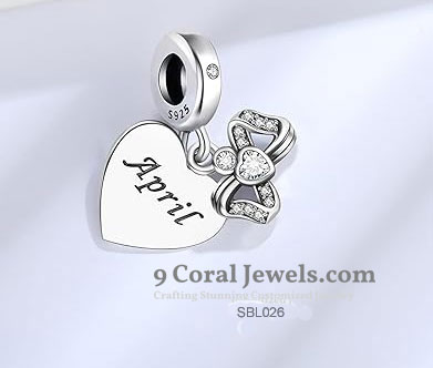 925Sterling Silver January Birthstone Charm