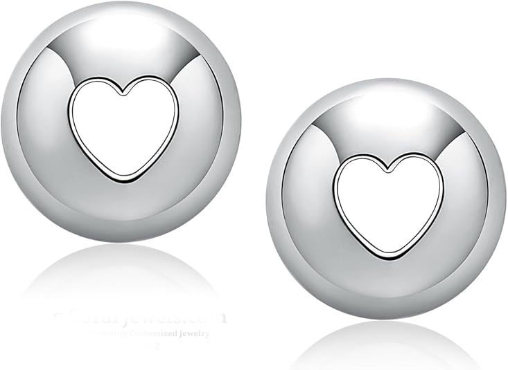 Sterling Silver Heart Stud Earrings