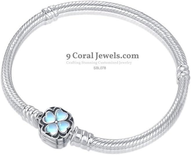Sterling Silver Flower Charm Bracelet
