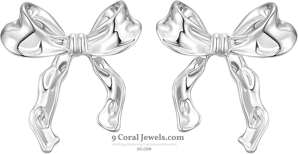 Silver Bow Earrings