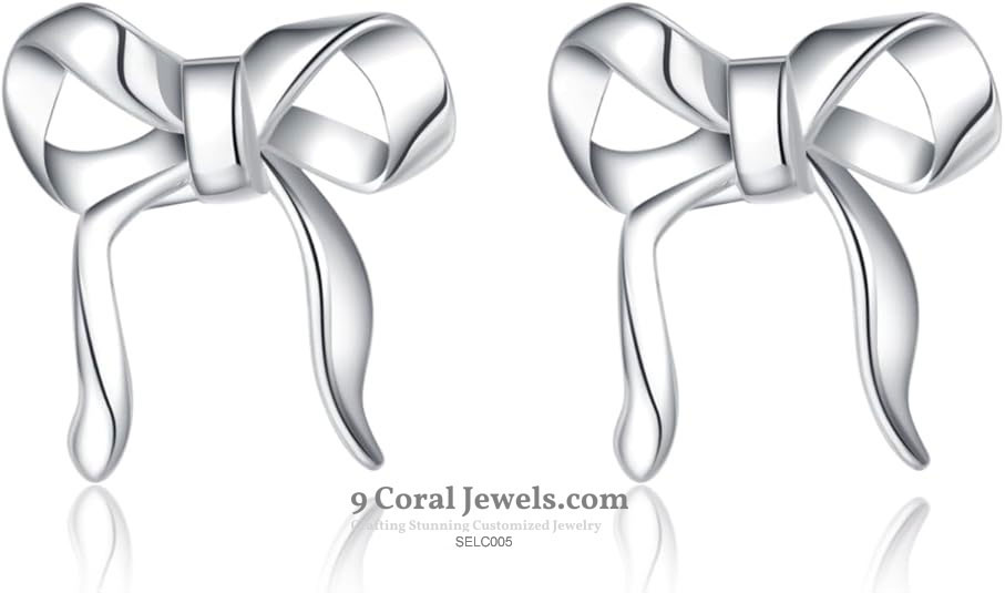 Silver Bow Earrings
