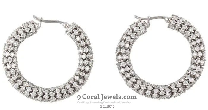 Diamond Hoop Earrings