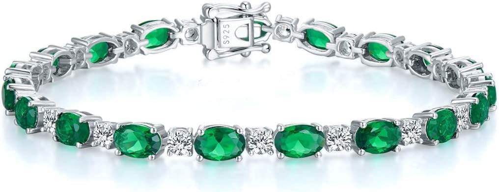 Emerald and Diamond Tennis Bracelet