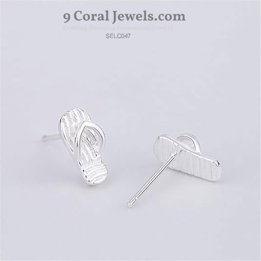 Silver Flip Flop Earrings