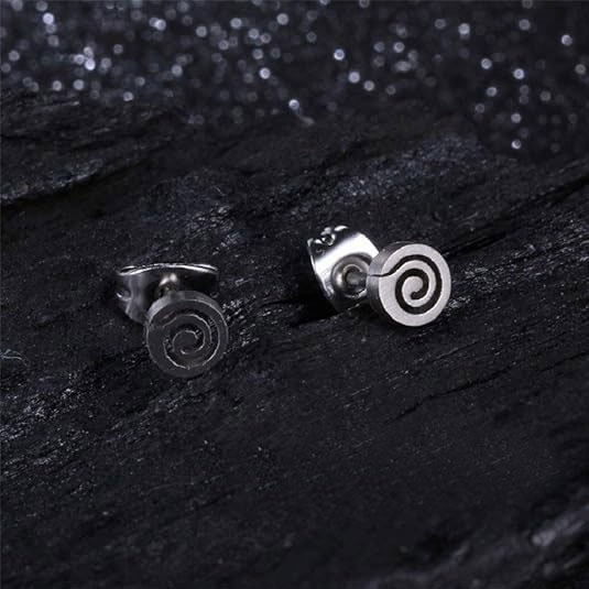 Spiral Pattern Stud Earrings