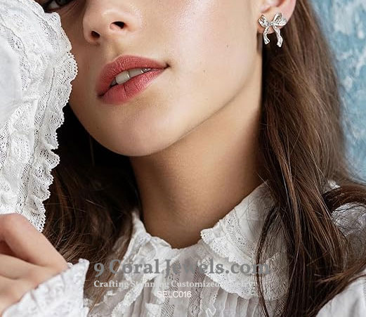 Silver Bow Earrings