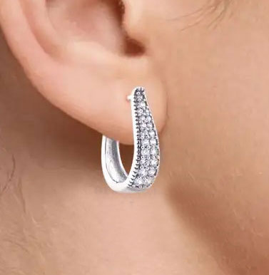 Elegant Silver Hoop Earrings