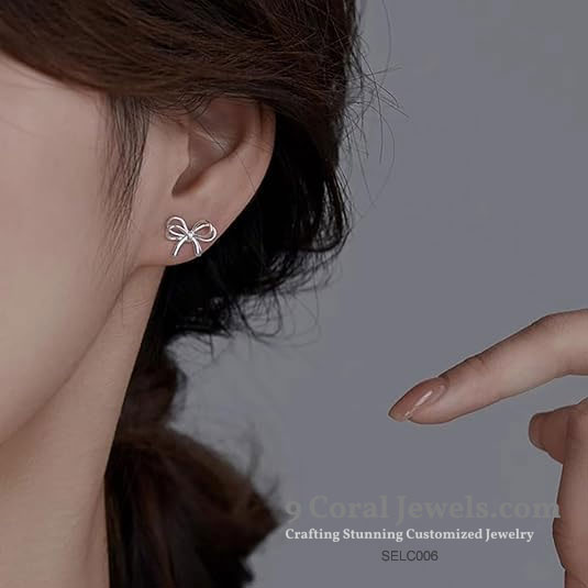 Silver Bow Earrings