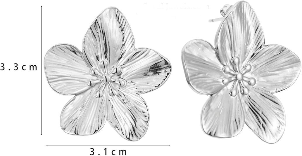 Silver Flower Earrings