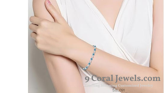 Elegant Adjustable 925 Sterling Silver CZ Stone Bracelet