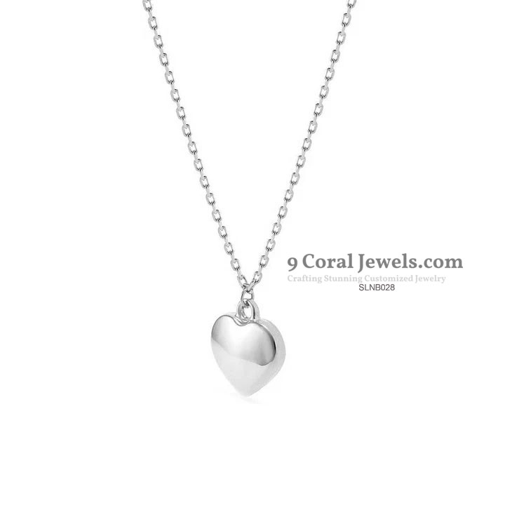 Sterling Silver Heart Pendant Necklace