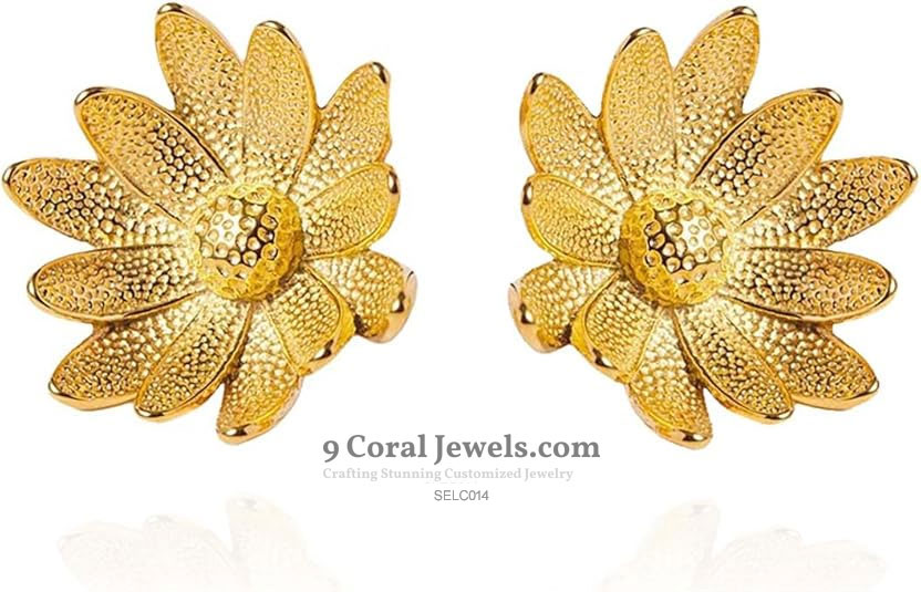 Gold Floral Earrings