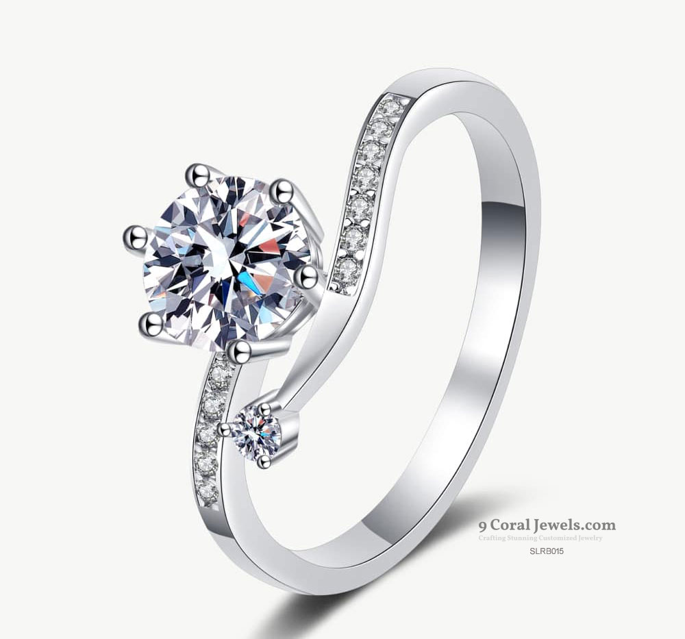 925% Sterling Silver Elegant CZ Ladies Ring