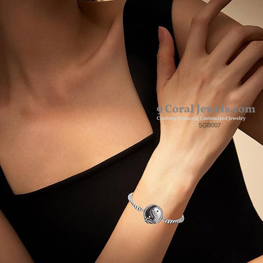 Yin Yang Silver Bracelet
