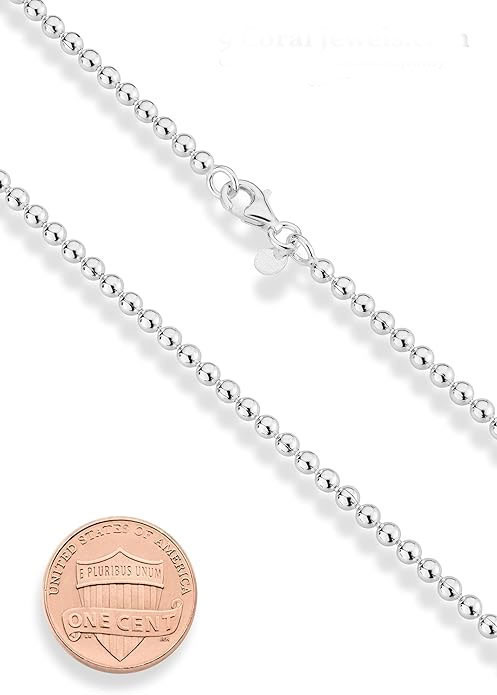 Delicate 925 Sterling Silver Bead Bracelet