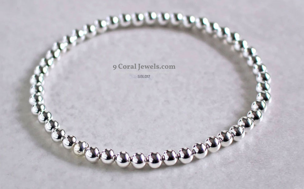Sterling Silver Bead Bracelet