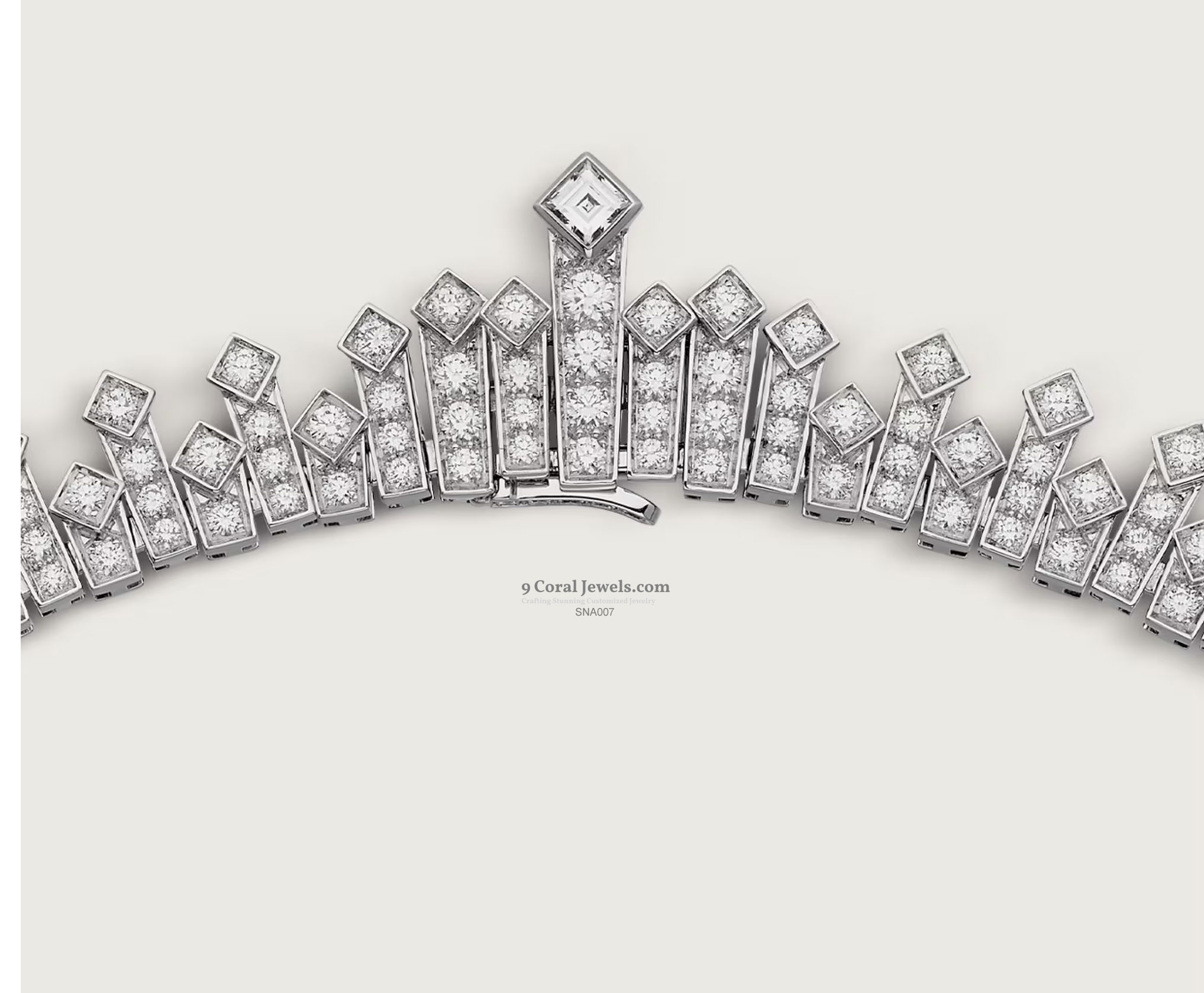 American Diamond Sterling Silver Necklace