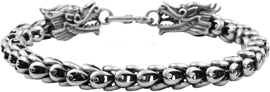 Dragon Head Sterling Silver Bracelet