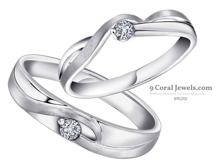 Elegant Silver Couple Rings