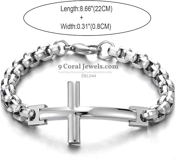 Sterling Silver Cross Bracelet