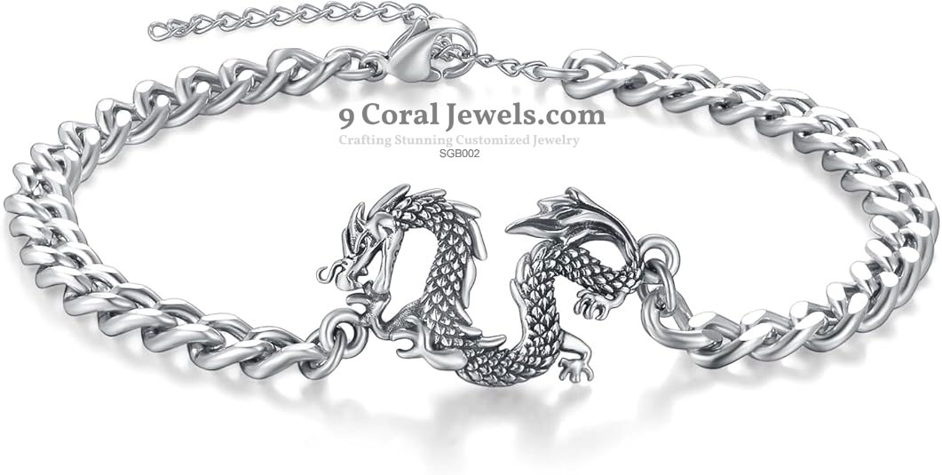 Dragon Silver Chain Bracelet