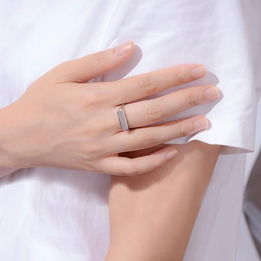 Minimalist Silver Signet Ring