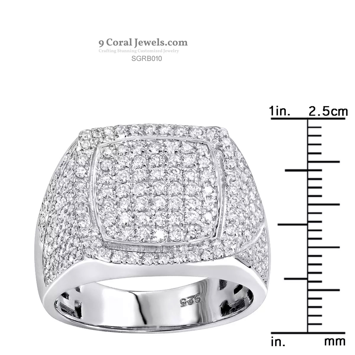 Men's Sterling Silver Cubic Zircon Ring