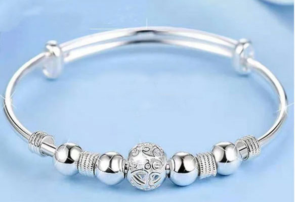 Sterling Silver Beaded Bracelet